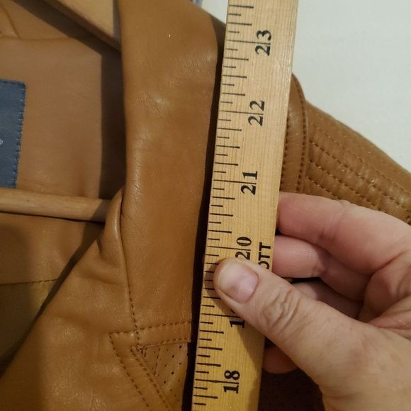 Faux leather jacket in cognac med - Picture 7 of 7